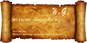 Wittner Gusztáv névjegykártya