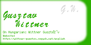 gusztav wittner business card